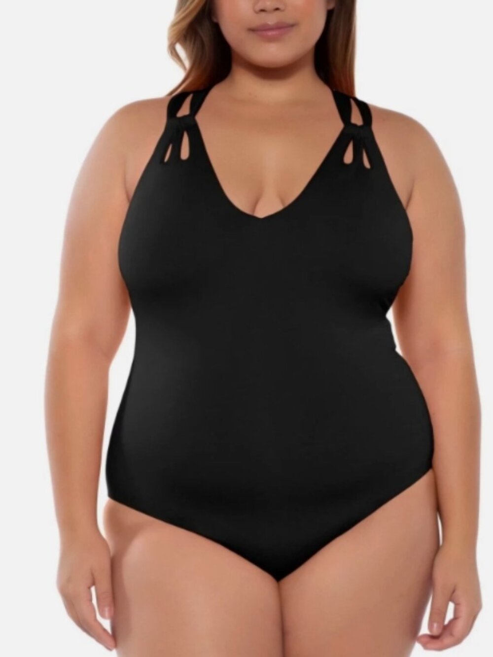 NWT! Becca Etc Black Color Code Crossback One Piece Swimsuit NEW!